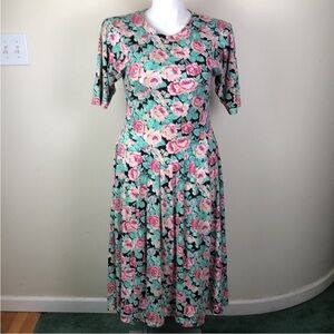 Maggie Lawrence Sport Collection Midi Dress Floral Pleated